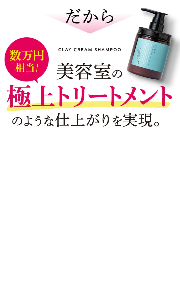 美容室の極上トリートメントのような仕上がりを実現。